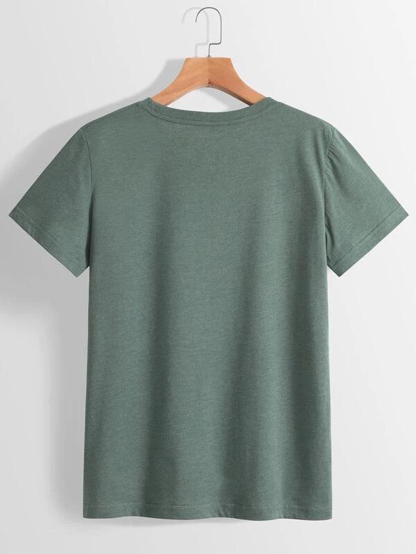 SHEIN LUNE T-shirt à imprimé cœur