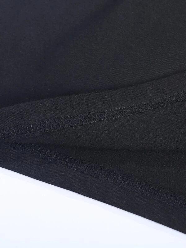 SHEIN EZwear T-shirt lettre - GlamShopTN