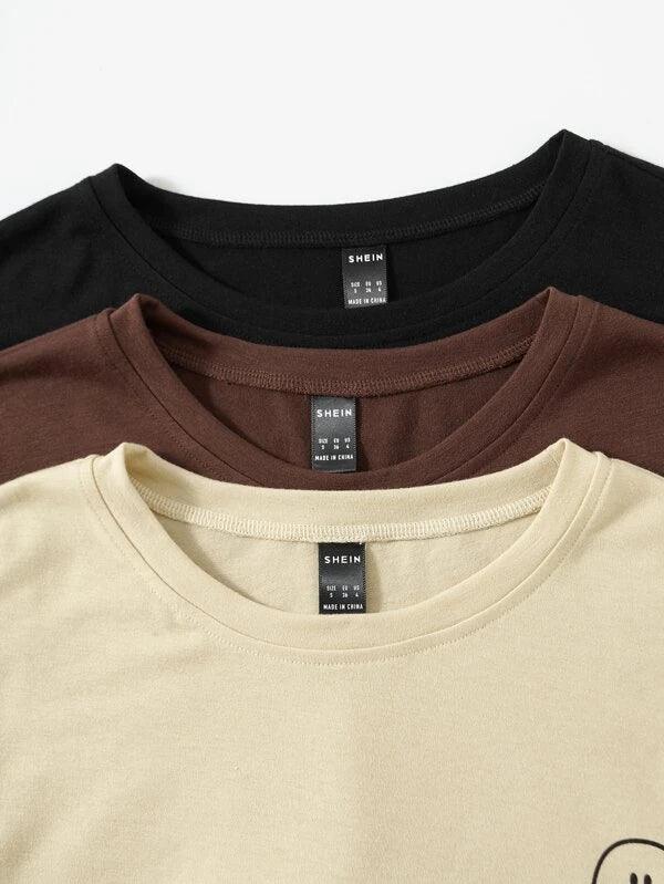 SHEIN EZwear 3 pièces T-shirt à lettres