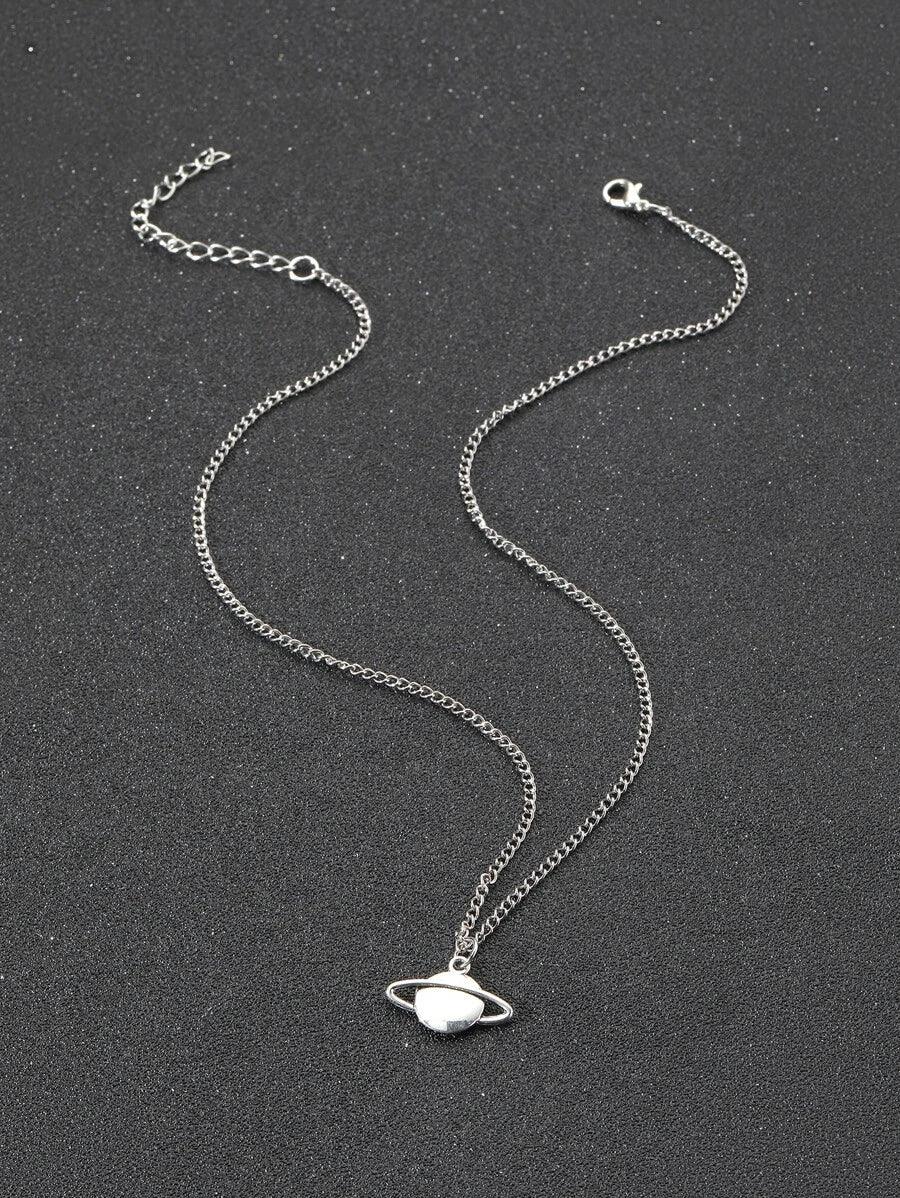 Shein À La Mode Et Populaire Homme À Breloque Planète Collier En Alliage Pour Bijou Cadeau Et Pour A Élégant Look - GlamShopTN