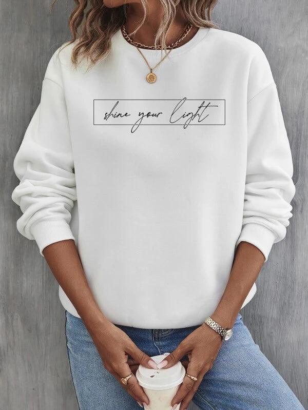 SHEIN LUNE Sweat-shirt graphique de slogan - GlamShopTN