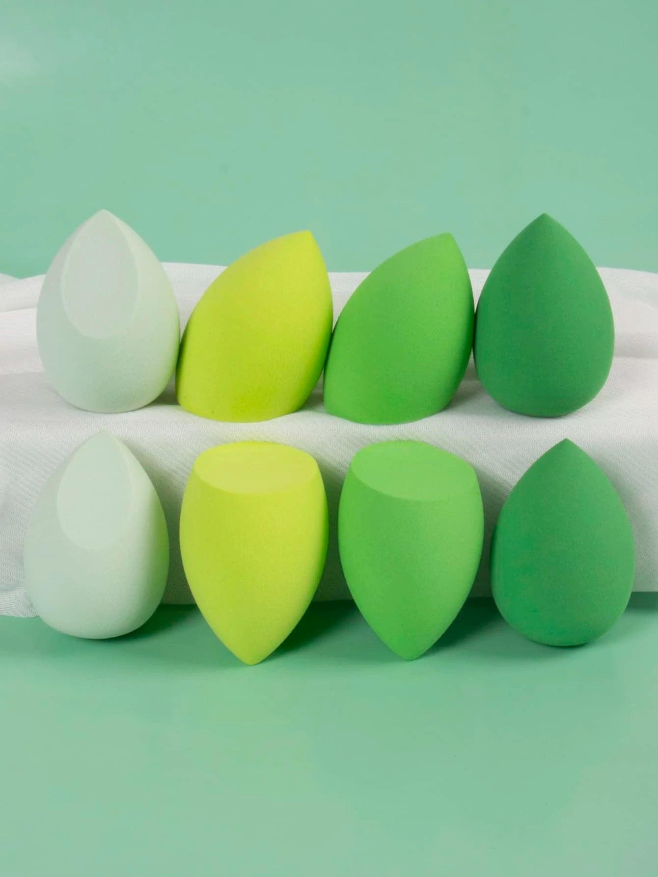 Shein 8 pièces Set D'éponges De Maquillage , (Sans Défaut) Pour Liquide , Crème , Multicolore Maquillage , Sans Latex Utilisation Sèche Et Humide Fond De Teint Cosmétique Bouffée De Maquillage Pour Poudre Crème , Convient À Tous Les Types De Peau