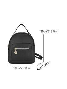 Fille Adolescente Femme Sac À Dos Classique Waterproof , Léger , Mini Portable Zippé Pour Collège Étudiants , Col Blanc Ouvriers Parfait Pour École , Collège , Travail , Entreprise , Navette , Dos À École - GlamShopTN