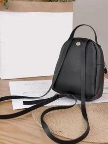 Fille Adolescente Femme Sac À Dos Classique Waterproof , Léger , Mini Portable Zippé Pour Collège Étudiants , Col Blanc Ouvriers Parfait Pour École , Collège , Travail , Entreprise , Navette , Dos À École - GlamShopTN
