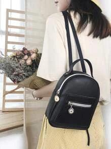 Fille Adolescente Femme Sac À Dos Classique Waterproof , Léger , Mini Portable Zippé Pour Collège Étudiants , Col Blanc Ouvriers Parfait Pour École , Collège , Travail , Entreprise , Navette , Dos À École - GlamShopTN