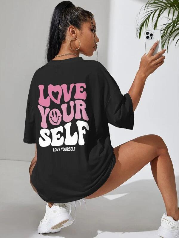 SHEIN EZwear T-shirt graphique de slogan