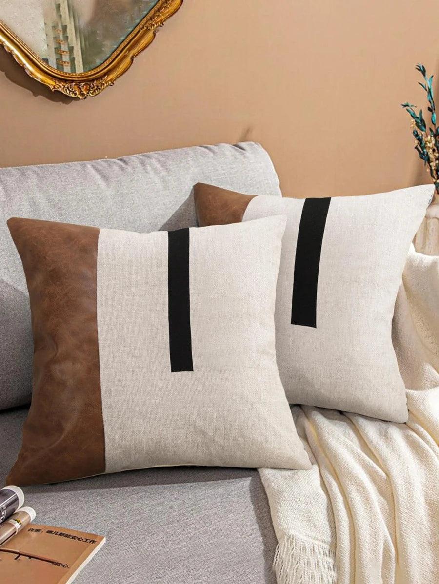 Shein 3 pièces Motif Géométrique Housse De Coussin (Sans Bourre) , Moderne En Lin Housse De Coussin Décorative Pour Domicile - GlamShopTN