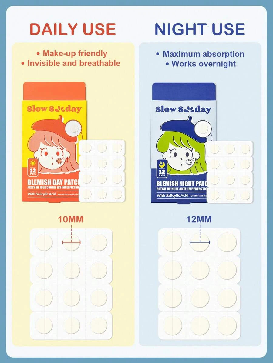SlowSunday Hydrocolloïde Patch pour l'acné et les boutons de nuit