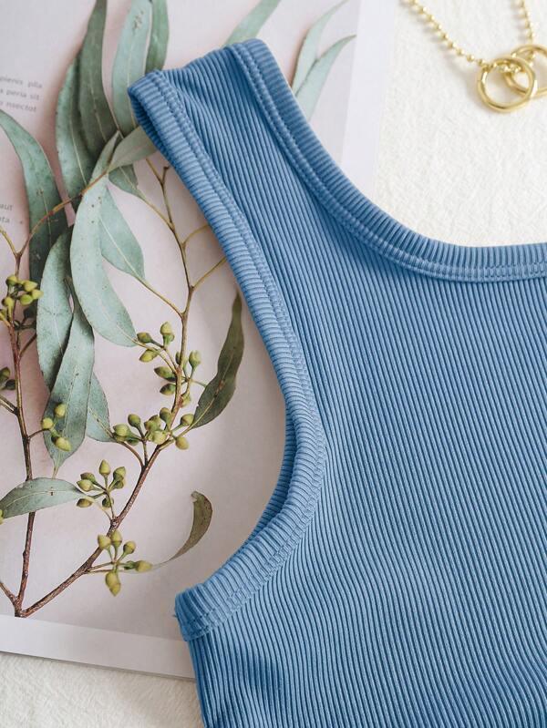 SHEIN EZwear Top Sans Manches Court À Cordon