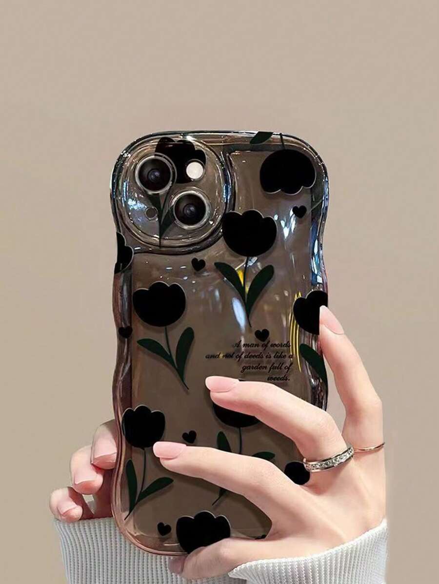 Coque de téléphone iPhone à motif floral compatible avec iPhone 12 Pro Max