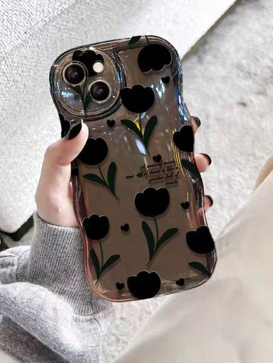 Coque de téléphone iPhone à motif floral compatible avec iPhone 12 Pro Max