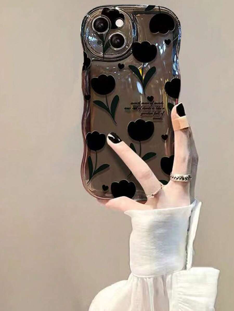 Coque de téléphone iPhone à motif floral compatible avec iPhone 12 Pro Max