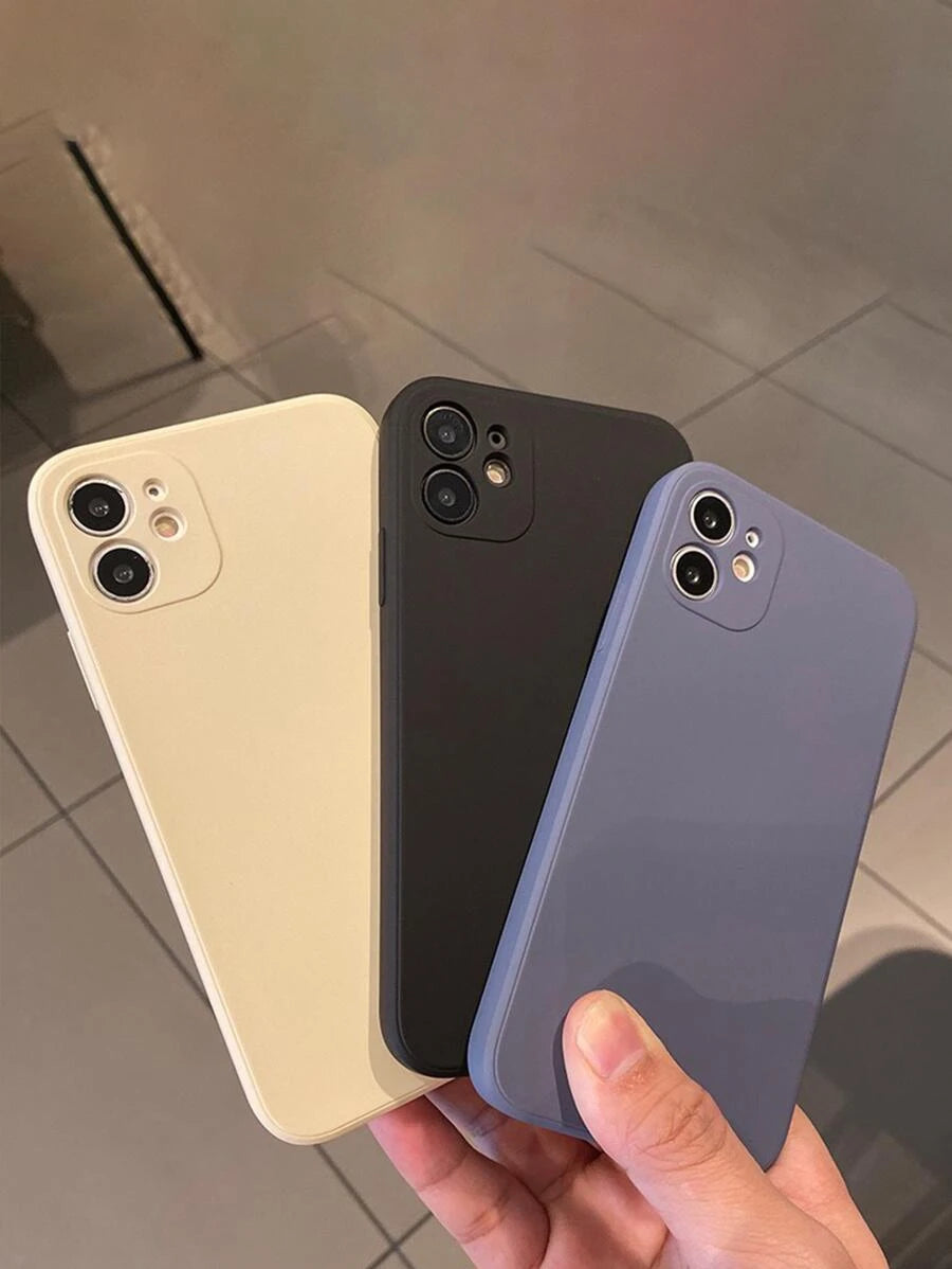 4 pièces coques de téléphone de couleur unie compatibles avec iPhone 11 et Samsung Galaxy A22 5G