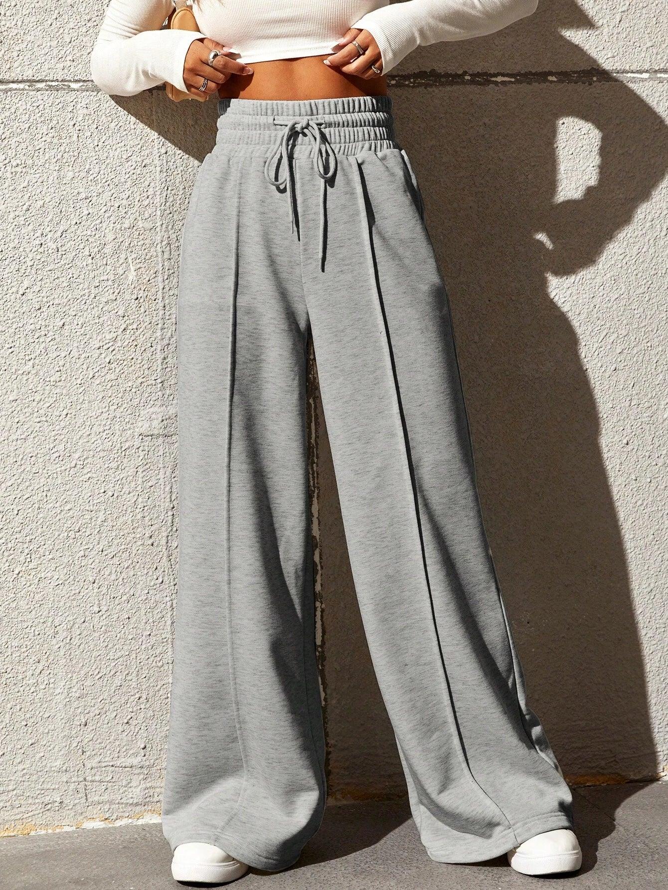 SHEIN EZwear Pantalon Ample À Cordon Couture Détail