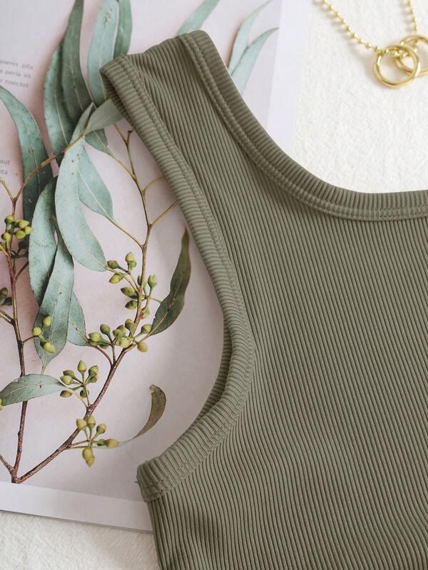 SHEIN EZwear Top Sans Manches Court À Cordon
