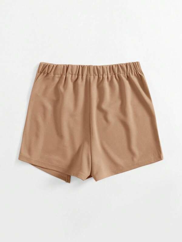 SHEIN Essnce Jupe-short fendue à taille élastique - GlamShopTN