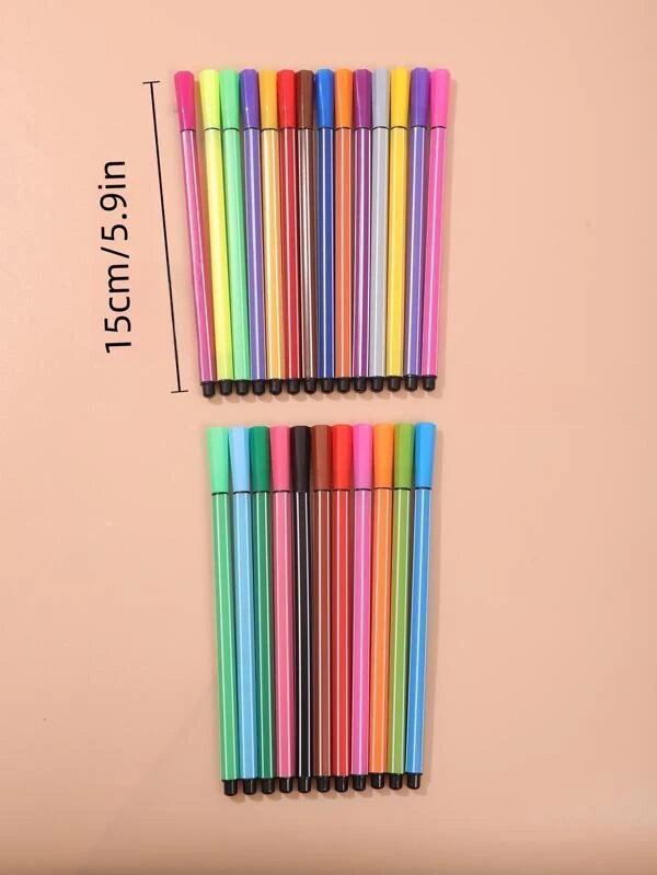 Shein 1 pièce Stylos De 18 Lavable Aquarelle Dans 18 Couleurs - GlamShopTN