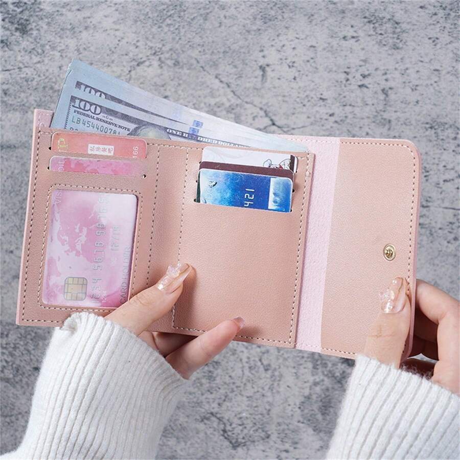 Portefeuille court simple pour femme