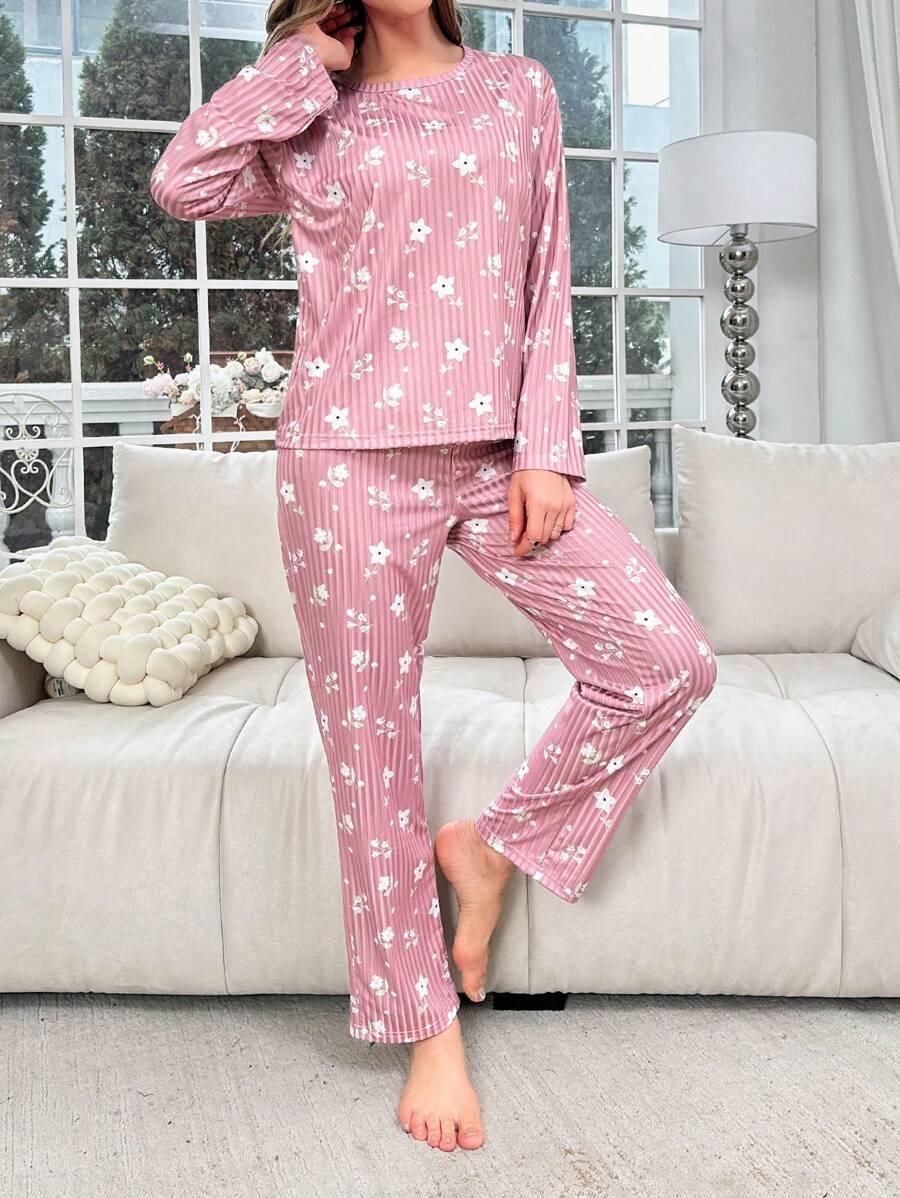 Shein Ensemble De Pyjama Imprimé Floral - GlamShopTN