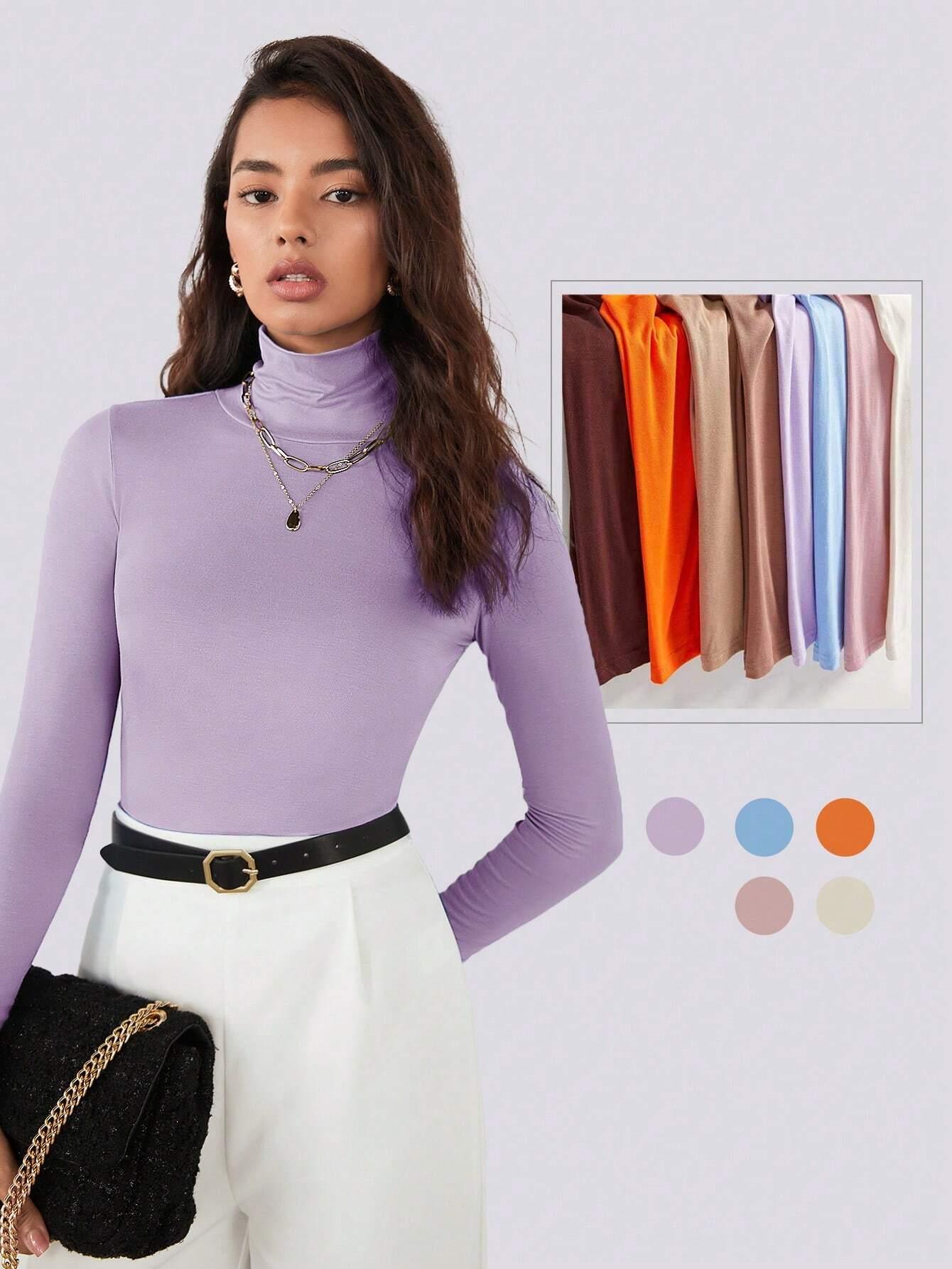 SHEIN BIZwear Top À Col Montant Ajusté Vêtements De Travail - GlamShopTN