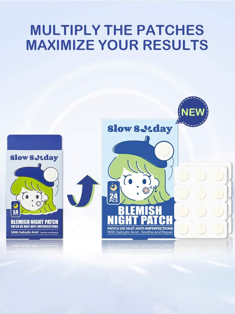 SlowSunday Hydrocolloïde Patch pour l'acné et les boutons de nuit