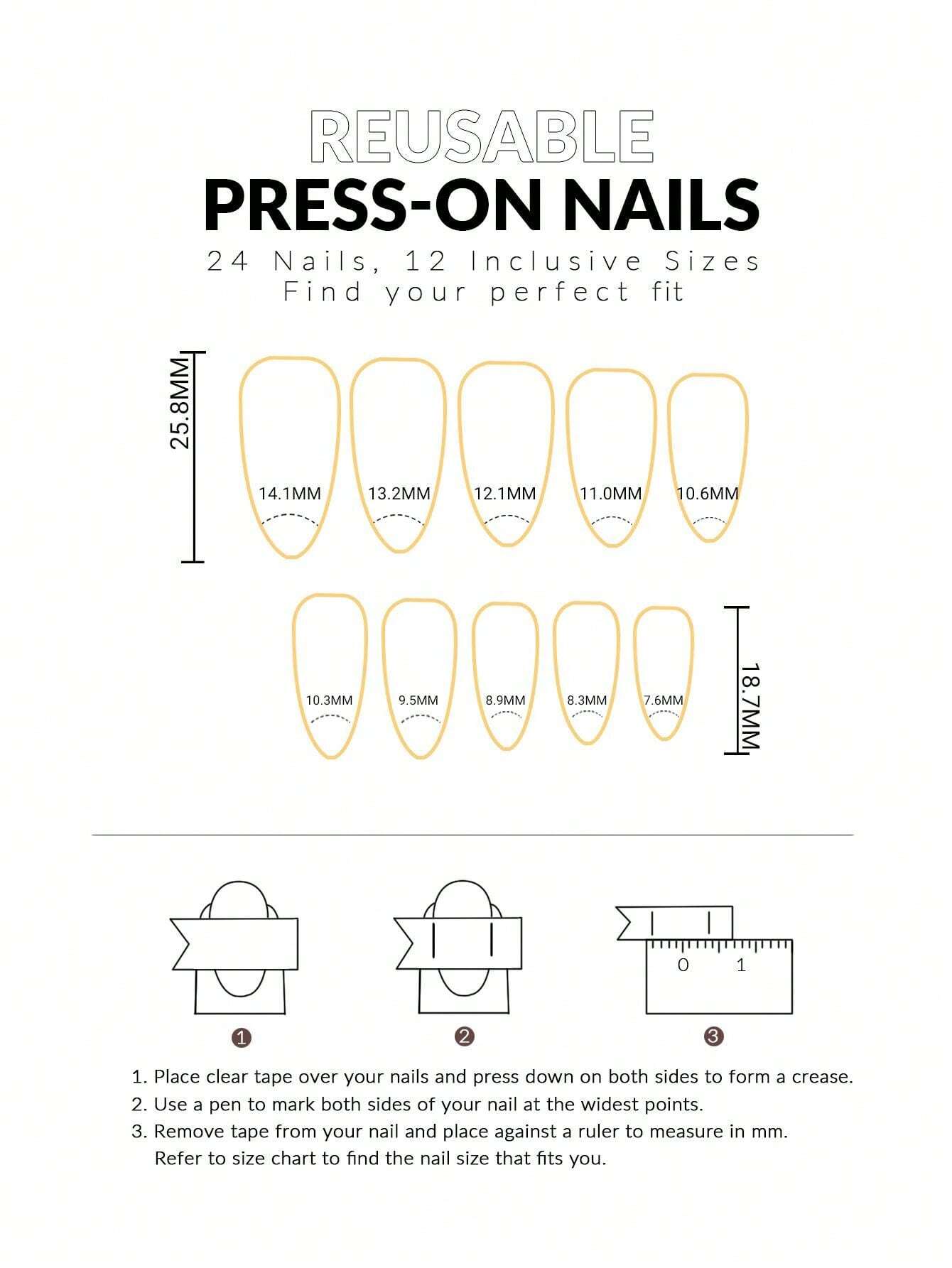 Ensemble de 24 ongles artificiels Y2k de la Saint-Valentin