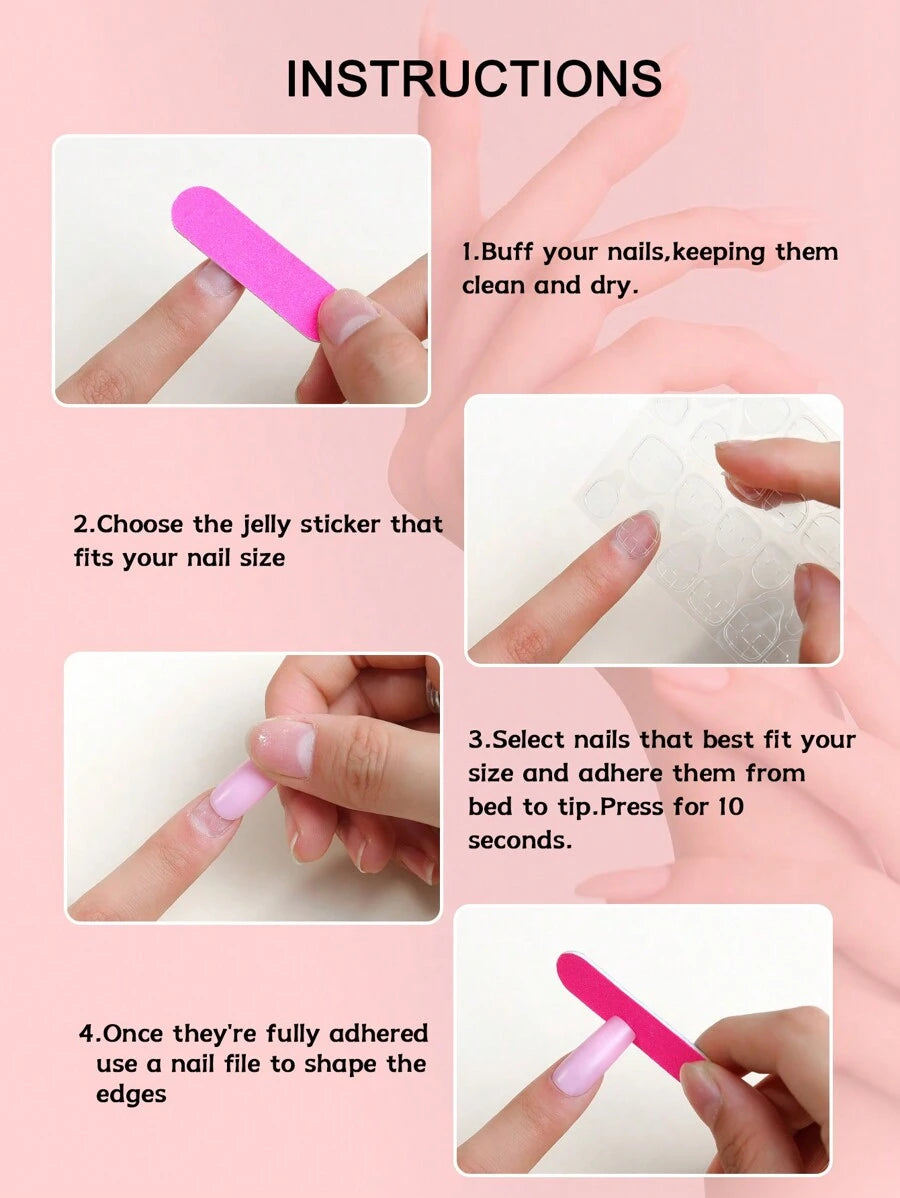 24 pièces Faux ongles carrés courts noirs avec imprimé léopard