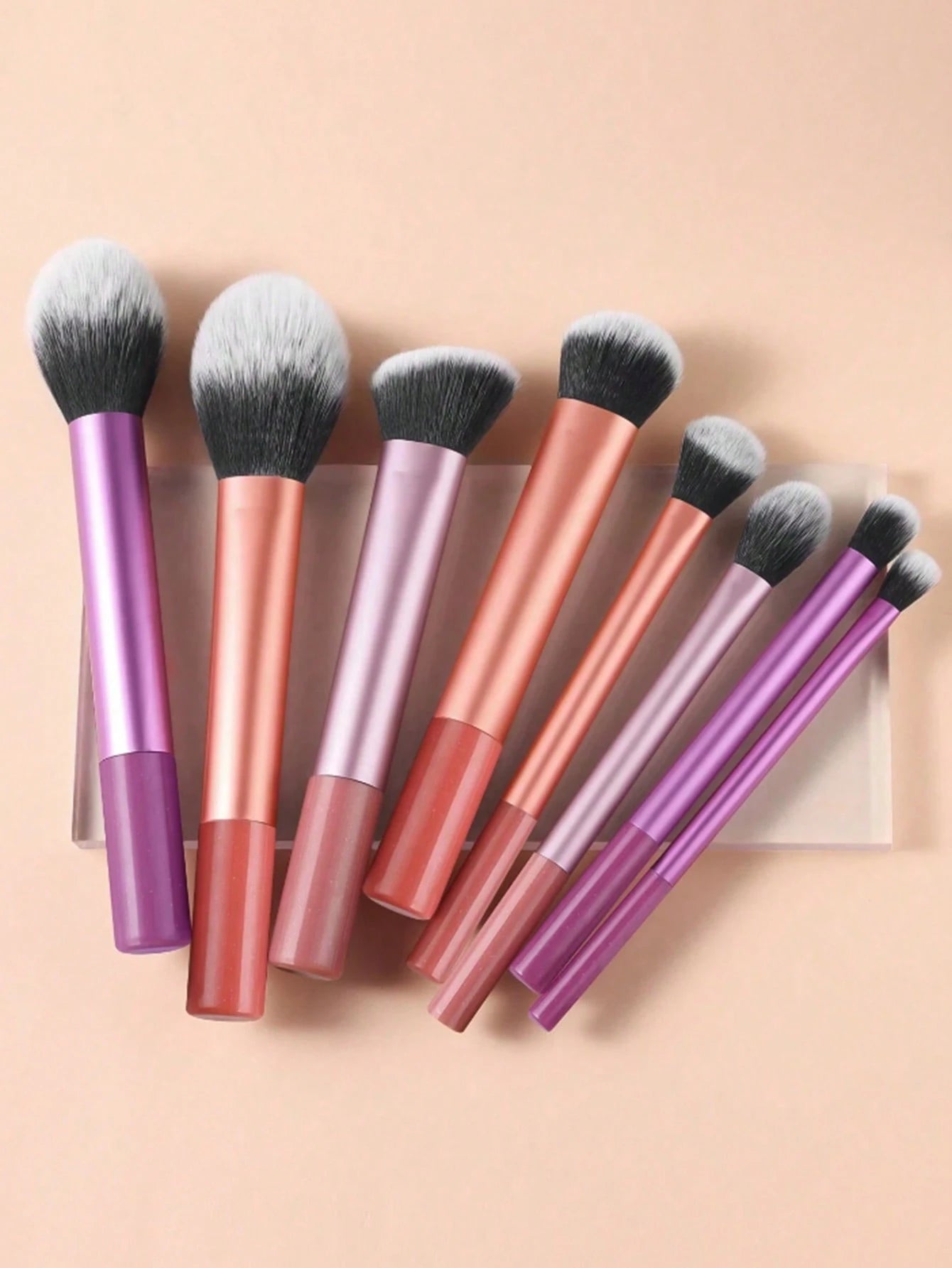 8 pièces Ensemble de pinceaux de maquillage professionnels, pinceau à poudre de haute qualité, pinceau à blush, pinceau à contour, pinceau à fard à paupières, pinceau à highlighter, outils de pinceau de maquillage pour un maquillage impeccable Tunisie