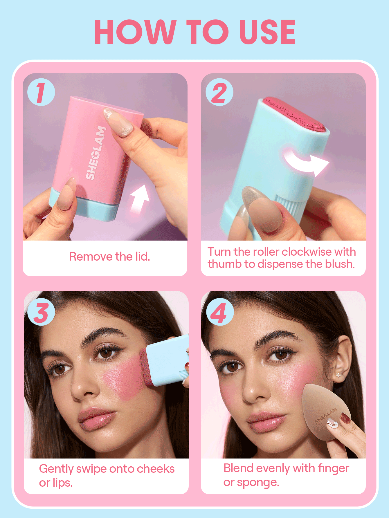 SHEGLAM Glass Glow Blush En Stick-Brisk Babe Rare,Rouge Marque Beauté Visage Maquillage CosméTique Pour Femmes Filles Parfait Pour Hiver IdéAl Pour Y2K ÉLéGant Mode Adapté Pour Anniversaire Cadeau FêTe PrêT Meilleure Couleur