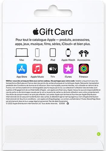 Apple Gift Card: App Store, iTunes, iPhone, iPad, AirPods, MacBook, accessories, and more voucher by mail