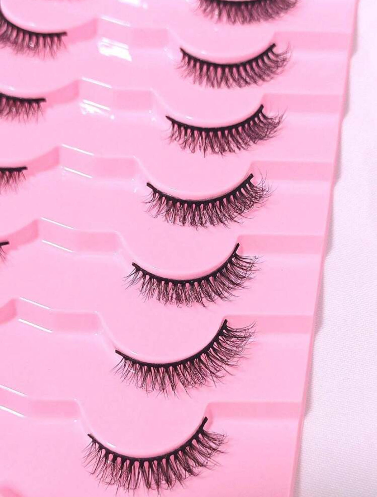 Shein 7 paires de faux cils en soie naturelle 3D, cils extensibles, confortables à porter et sensation de maquillage naturel