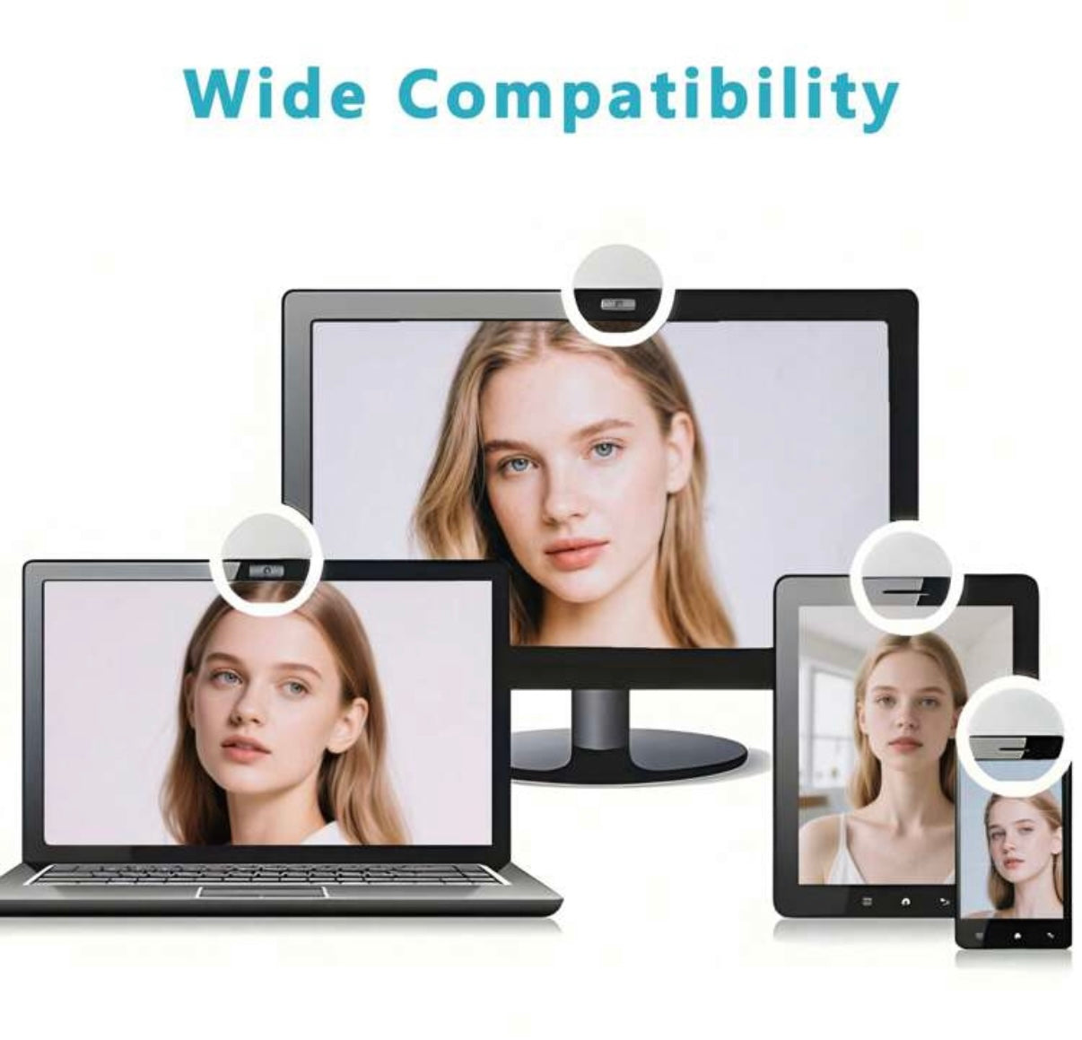 Shein 1pc USB Rechargeable Selfie Ring Light
LED With 3 Brightness Modes