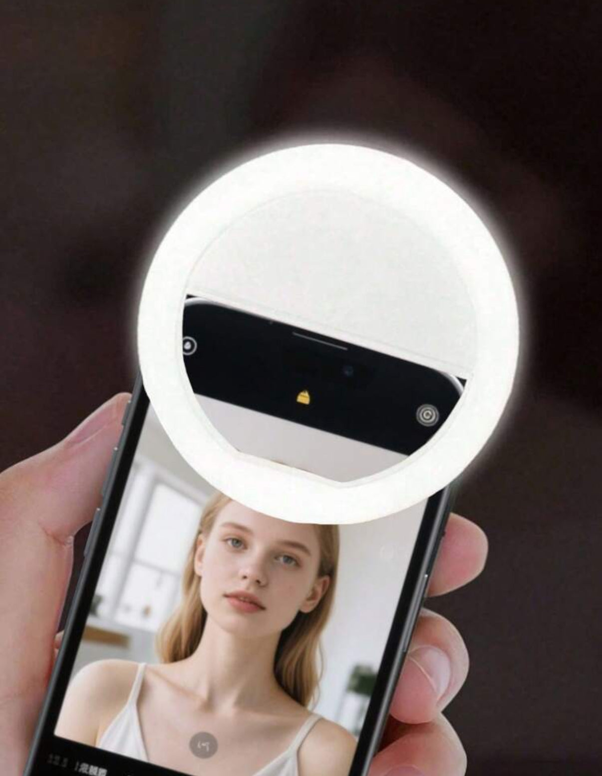 Shein 1pc USB Rechargeable Selfie Ring Light
LED With 3 Brightness Modes