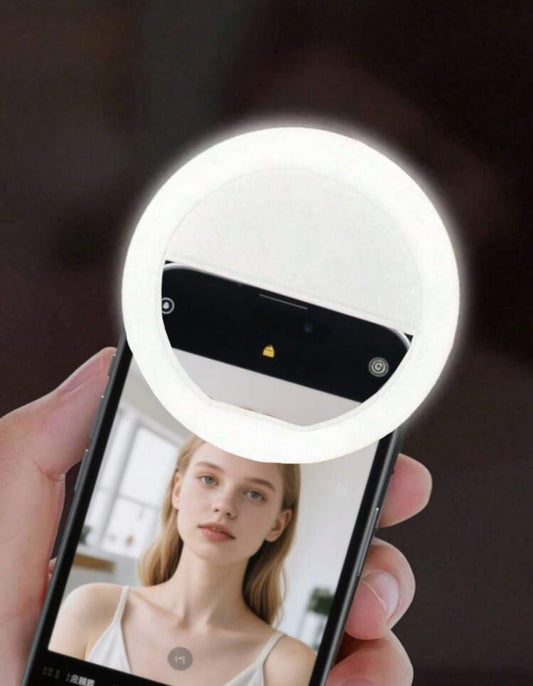 1pc USB Rechargeable Selfie Ring LightLED With 3 Brightness Modes
