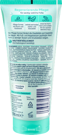 Baume pieds & ongles Balea aux huiles naturelles, soin régénérant pour pieds secs. Fabriqué en Allemagne - GlamShopTN