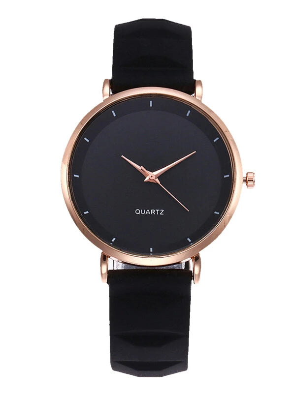 Shein Montre en silicone à cadran rond