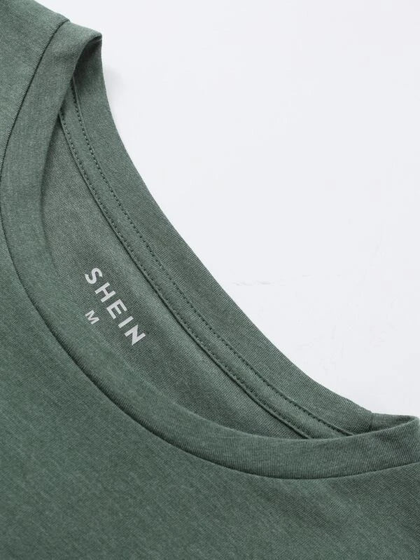 SHEIN LUNE T-shirt lettre et à imprimé tropical