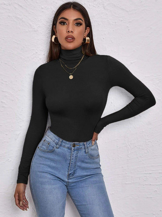 Shein Pull Ajusté À Col Montant - GlamShopTN