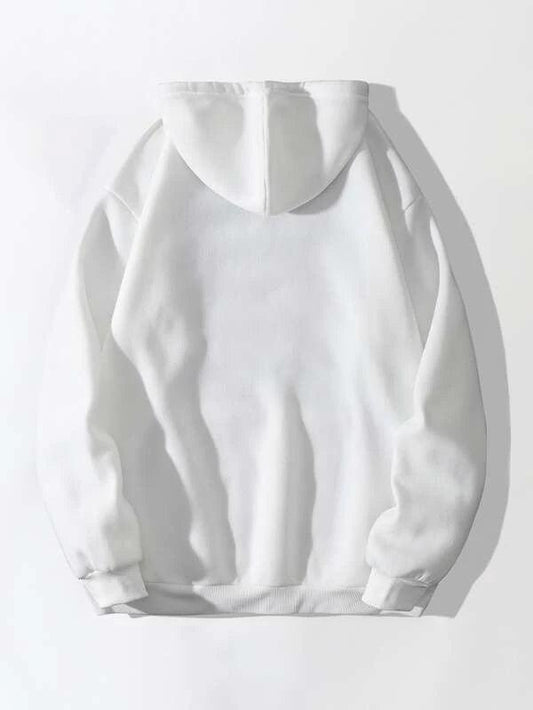 SHEIN EZwear Sweat-shirt à capuche à motif slogan à poche kangourou - GlamShopTN