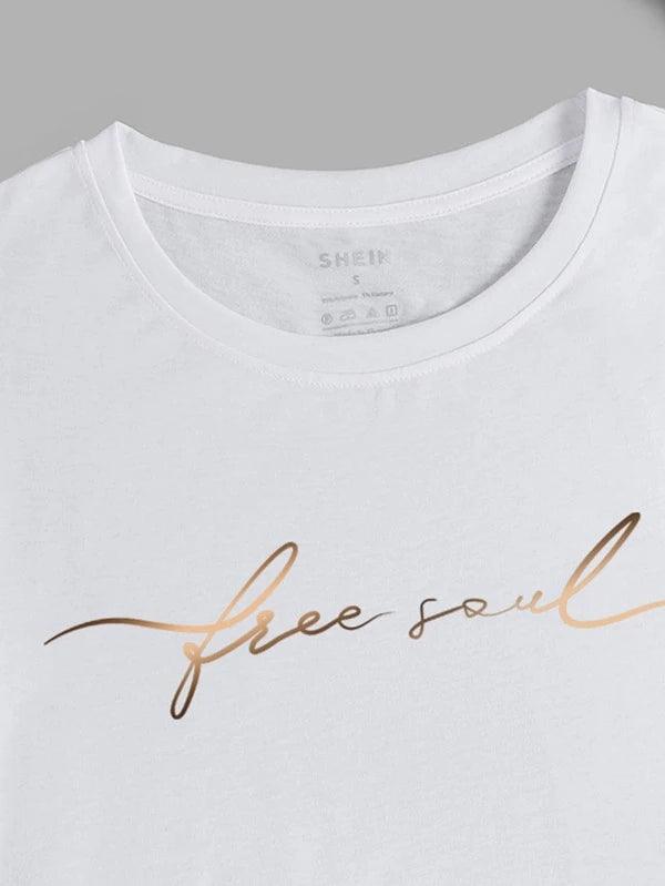 SHEIN LUNE T-shirt Graphique De Slogan