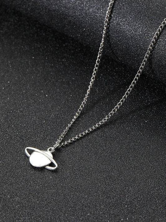 Shein À La Mode Et Populaire Homme À Breloque Planète Collier En Alliage Pour Bijou Cadeau Et Pour A Élégant Look - GlamShopTN