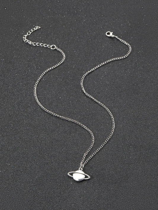 Shein À La Mode Et Populaire Homme À Breloque Planète Collier En Alliage Pour Bijou Cadeau Et Pour A Élégant Look - GlamShopTN