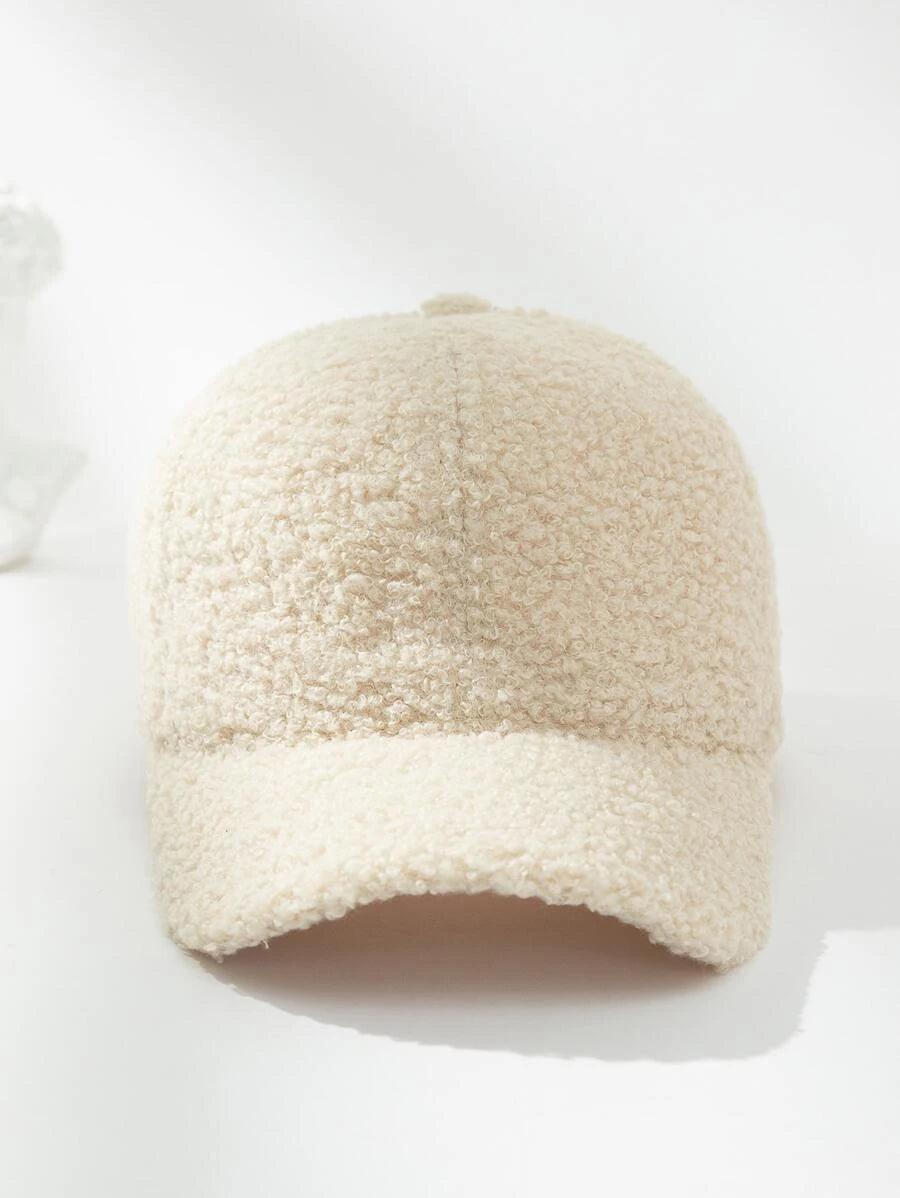 Shein Casquette De Base-Ball Unicolore Duveteux - GlamShopTN