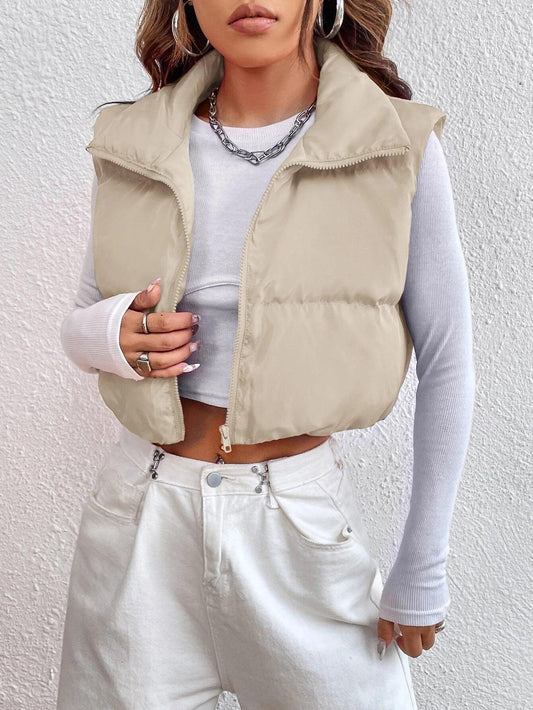 SHEIN EZwear Doudoune sans manches zippé - GlamShopTN