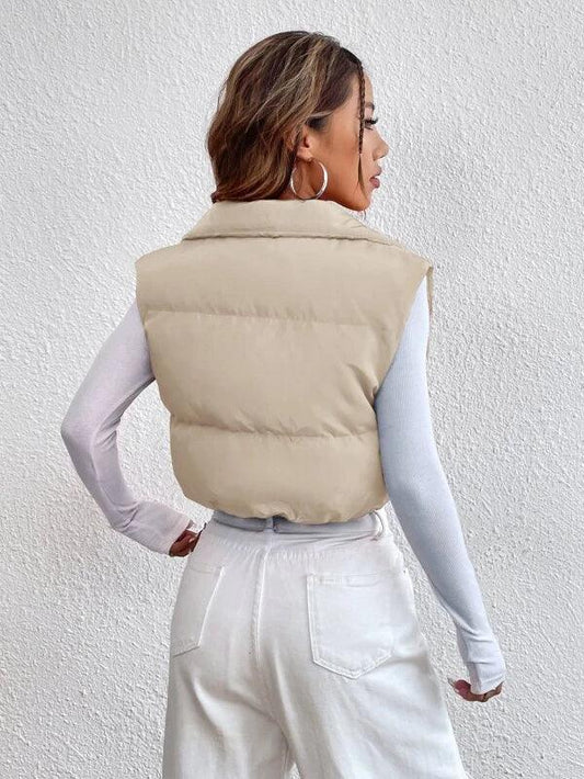 SHEIN EZwear Doudoune sans manches zippé - GlamShopTN