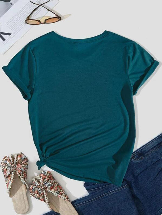SHEIN LUNE T-shirt à imprimé papillon et floral - GlamShopTN