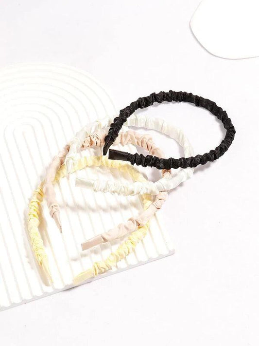 Shein 4 pièces Bandeau Unicolore À Ruché - GlamShopTN