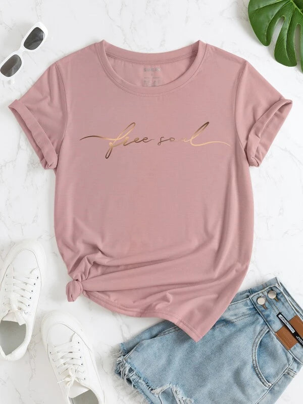 SHEIN LUNE T-shirt Graphique De Slogan