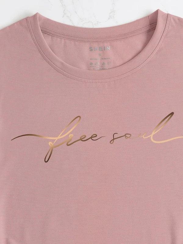 SHEIN LUNE T-shirt Graphique De Slogan