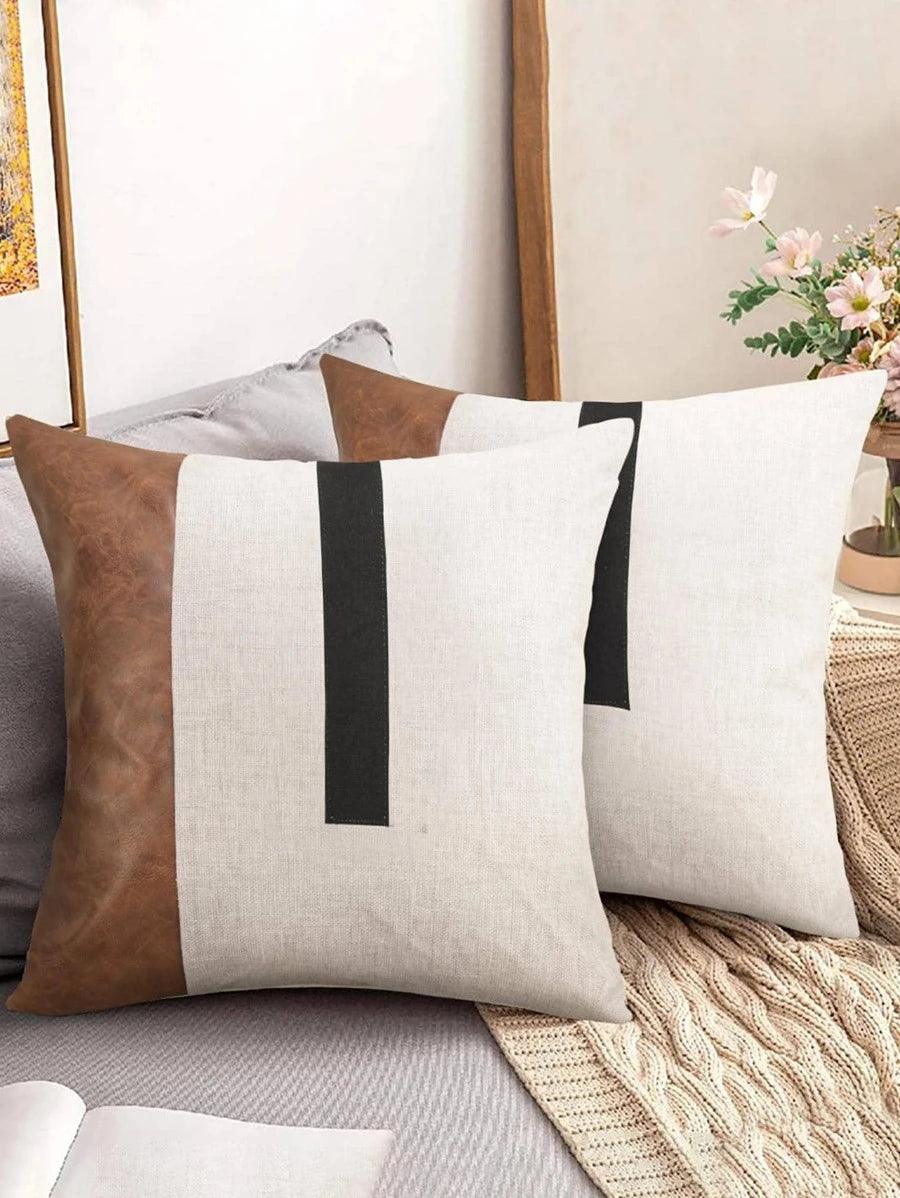 Shein 3 pièces Motif Géométrique Housse De Coussin (Sans Bourre) , Moderne En Lin Housse De Coussin Décorative Pour Domicile - GlamShopTN